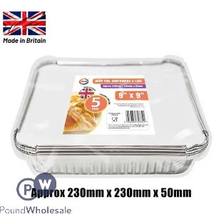 Did Deep Foil Containers & Lids 5 Pack 9"