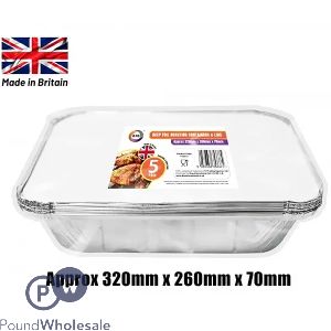 Did Deep Foil Roasting Containers & Lids 5 Pack 32cm X 26cm X 7cm