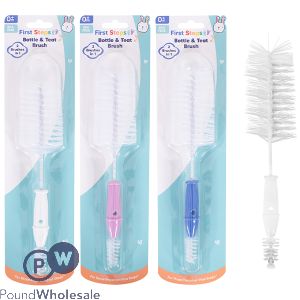 First Steps Bottle & Teat Brush 3 Assorted Colours