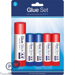 Non-toxic Water Soluble Glue Sticks 5 Pack