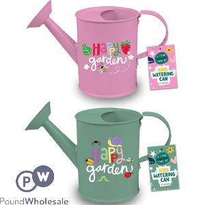 Rowan Little Green Fingers Kids Metal Watering Can Assorted