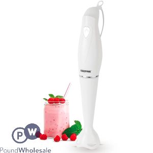 Geepas White Immersion Blender & Hand Mixer 180W
