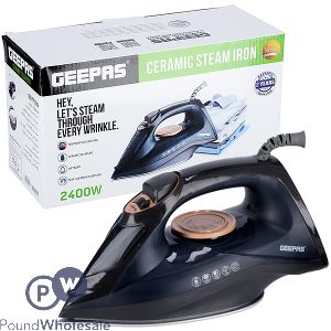 Geepas 2400W Black Ceramic Steam Iron