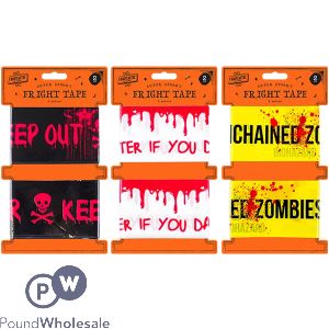 Halloween Fright Tape 2 Pack Assorted