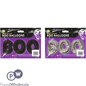 Halloween Boo Balloons Assorted Colours 34cm