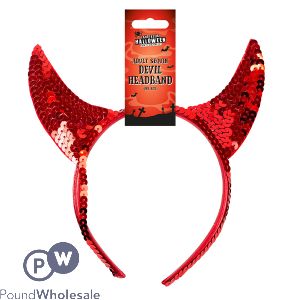 Halloween Adult Sequin Devil Headband