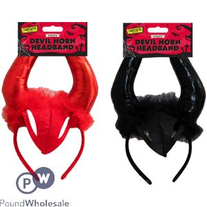 Halloween Devil Horns Headband Assorted Colours
