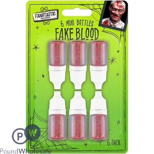 Halloween Mini Fake Blood Bottles 6 Pack