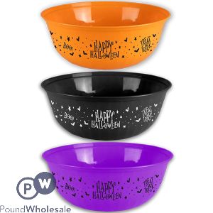 Halloween Plastic Treat Bowl 30cm Assorted Colours