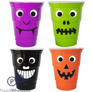 Halloween Googly Eyes Plastic Cup 10.5cm X 12.5cm Assorted