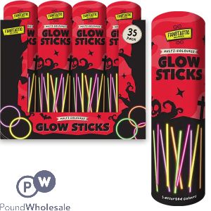 Halloween Multi-coloured Glow Sticks 35 Pack Cdu