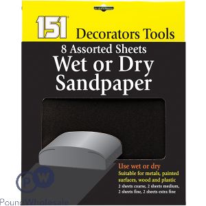 151 Wet Or Dry Sandpaper 8 Pack
