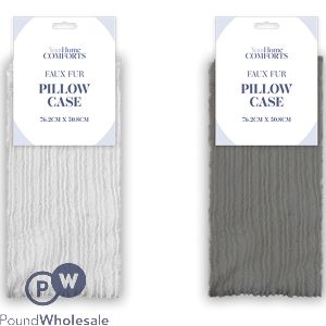 Your Home Comforts Faux Fur Pillow Case Assorted Colours