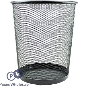 Store Smart Black Metal Mesh Waste Paper Bin 26cm X 23.7cm