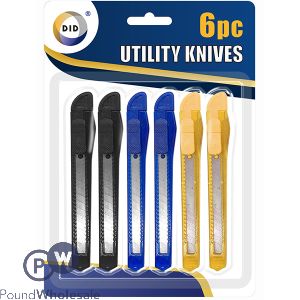 DID Retractable Utility Knives Set 6pc