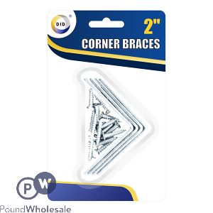 DID Corner Braces 2" With Screws 4 Pack