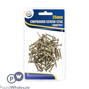 DID 25mm Chipboard Screws 125g