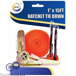 DID Ratchet Tie Down Set 1" X 15Ft