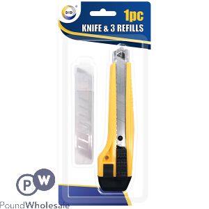 DID Retractable Utility Knife & 3 Refills Set