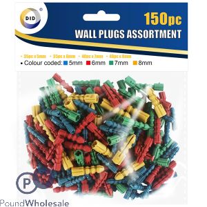 DID Wall Plugs Assortment 150 Pack