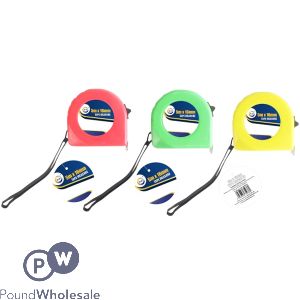 Did Tape Measure 5m X 16mm Assorted Colours