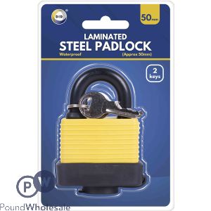 Did 50mm Laminated Steel Waterproof Padlock With 2 Keys Set