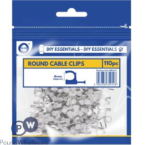Did 4mm Round Cable Clips 110 Pack