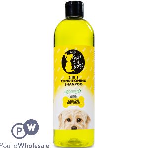 Dr J's Just 4 Dogs 2-in-1 Lemon Drizzle Conditioning Shampoo 500ml