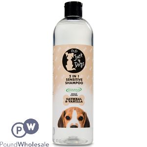 Dr J's Just 4 Dogs Oatmeal & Vanilla 2-in-1 Sensitive Shampoo 500ml