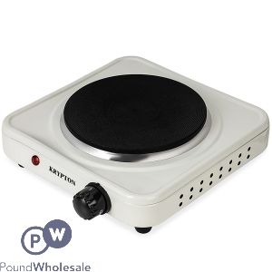 Krypton 1000W White Cast Iron Hot Plate Cooker