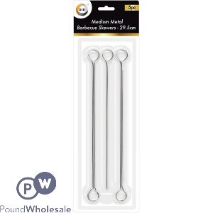 DID 29.5cm Medium Metal Barbecue Skewers 5pc