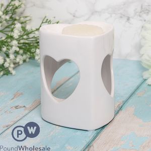 Leonardo Desire Aroma Heart-shaped White Wax Oil Burner