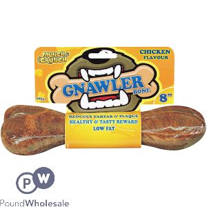 Munch & Crunch Chicken Gnawler Dog Bone 8" CDU