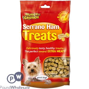 Munch & Crunch Serrano Ham & Cheese Dog Treats 205G CDU