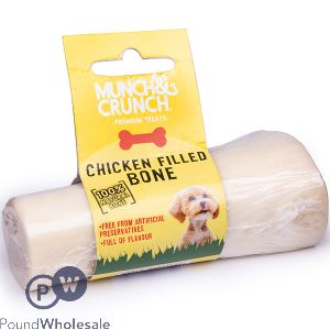Munch &amp; Crunch Chicken-Filled Dog Bone 4&quot;