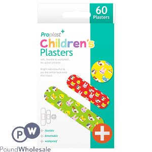 Proplast Assorted Children&#039;s Plasters 60 Pack