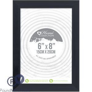 Home Collection Cambridge Black Glass Photo Frame 6" X 8"