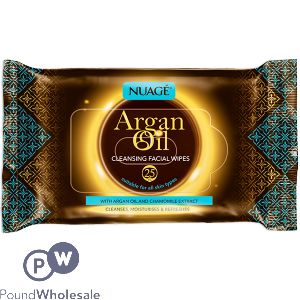 Nuage Argan Oil Cleansing Facial Wipes Twin Pack