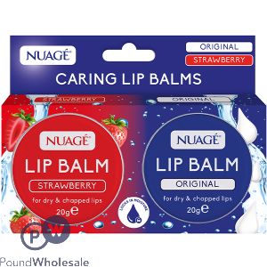 Nuage Original &amp; Strawberry Caring Lip Balms 20g 2 Pack