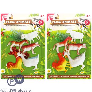 Red Deer Toys Farm Animals Set 9pc