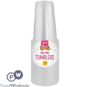 Jaunty Partyware Plastic Half Pint Tumblers 24 Pack