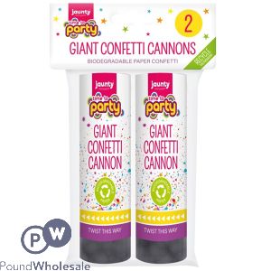 Jaunty Partyware Giant Confetti Cannons 2 Pack
