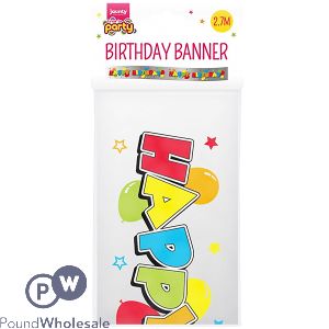 Jaunty Time To Party Happy Birthday Banner 2.7m