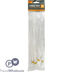 Handy Homes Assorted White Plastic Cable Ties 70 Pack