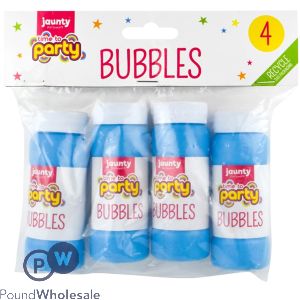 Jaunty Time To Party Non-Toxic Bubbles 4 Pack
