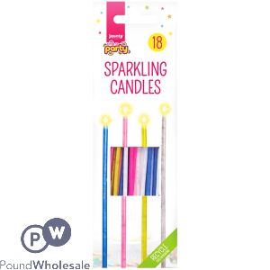 Time To Party Sparkling Cake Decorations 18 Pack