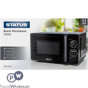 Status Oakland 20l Black Microwave 700w