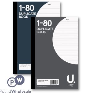 Duplicate Book 1-80 Pages 2 Assorted Colours
