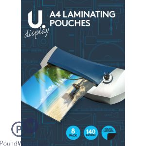 A4 Laminating Pouches 8pk