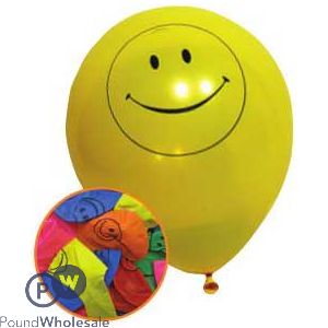 Smiley Balloons 12 Pack